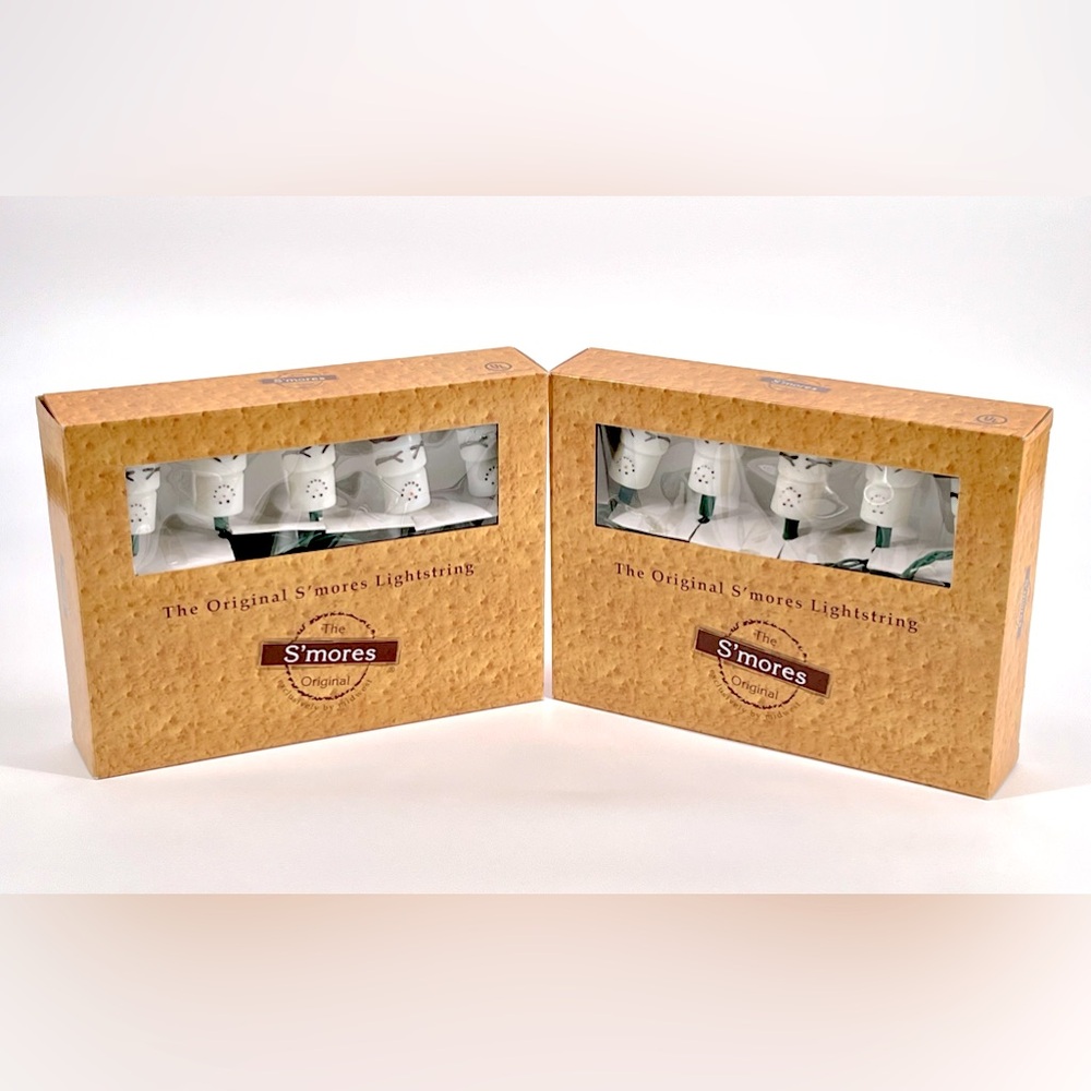 EUC 2 Strands of S’mores Snowman Christmas Tree Lights